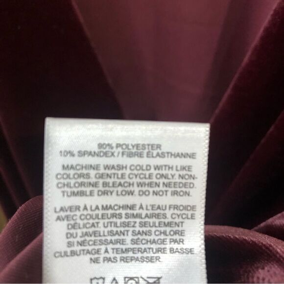 Express Mauve Velvet Faux Wrap Bodysuit - Picture 6 of 6